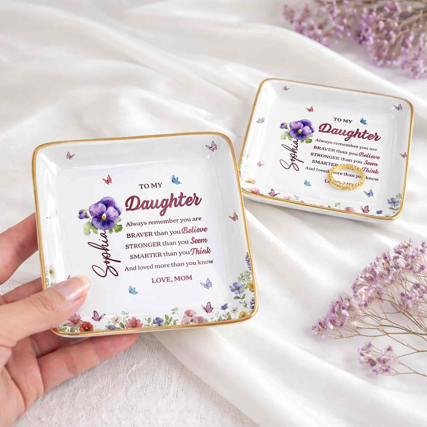 To My Daughter Always Remember Flowers And Butterflies