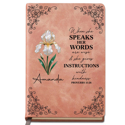 When She Speaks Her Words Flower Design