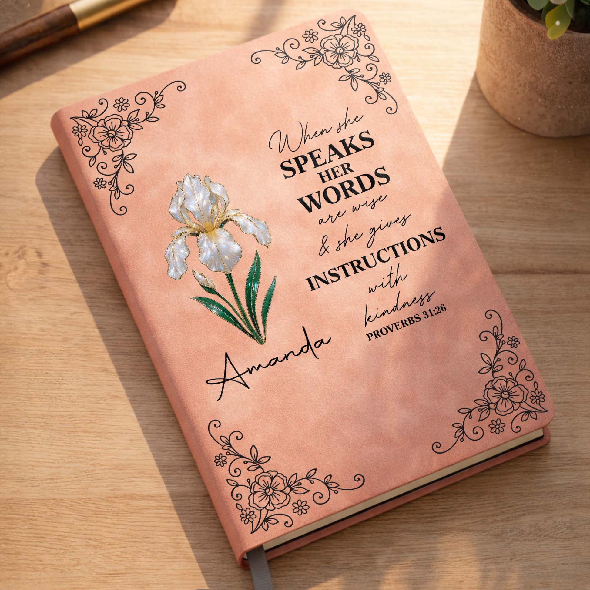 When She Speaks Her Words Flower Design