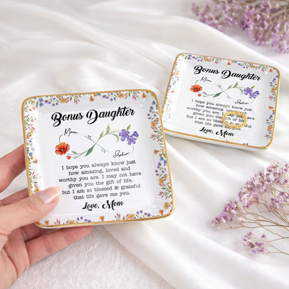 Bonus Daughter I Hope You Always Know Floral Infinity Jewelry Dish