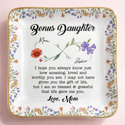 Bonus Daughter I Hope You Always Know Floral Infinity Jewelry Dish