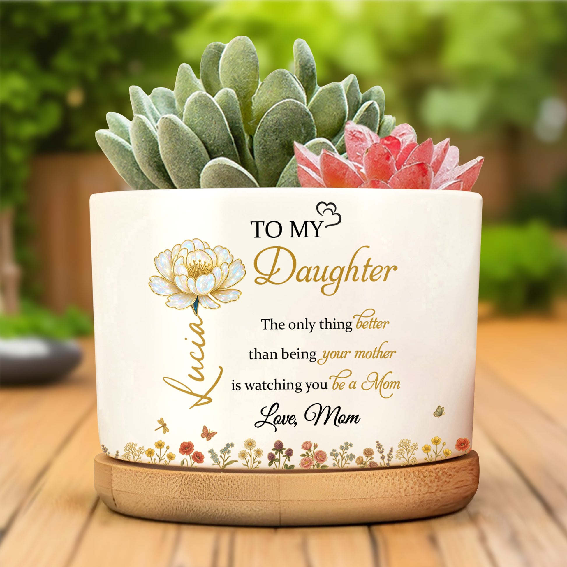 To My Daughter, Beautiful Flower Design