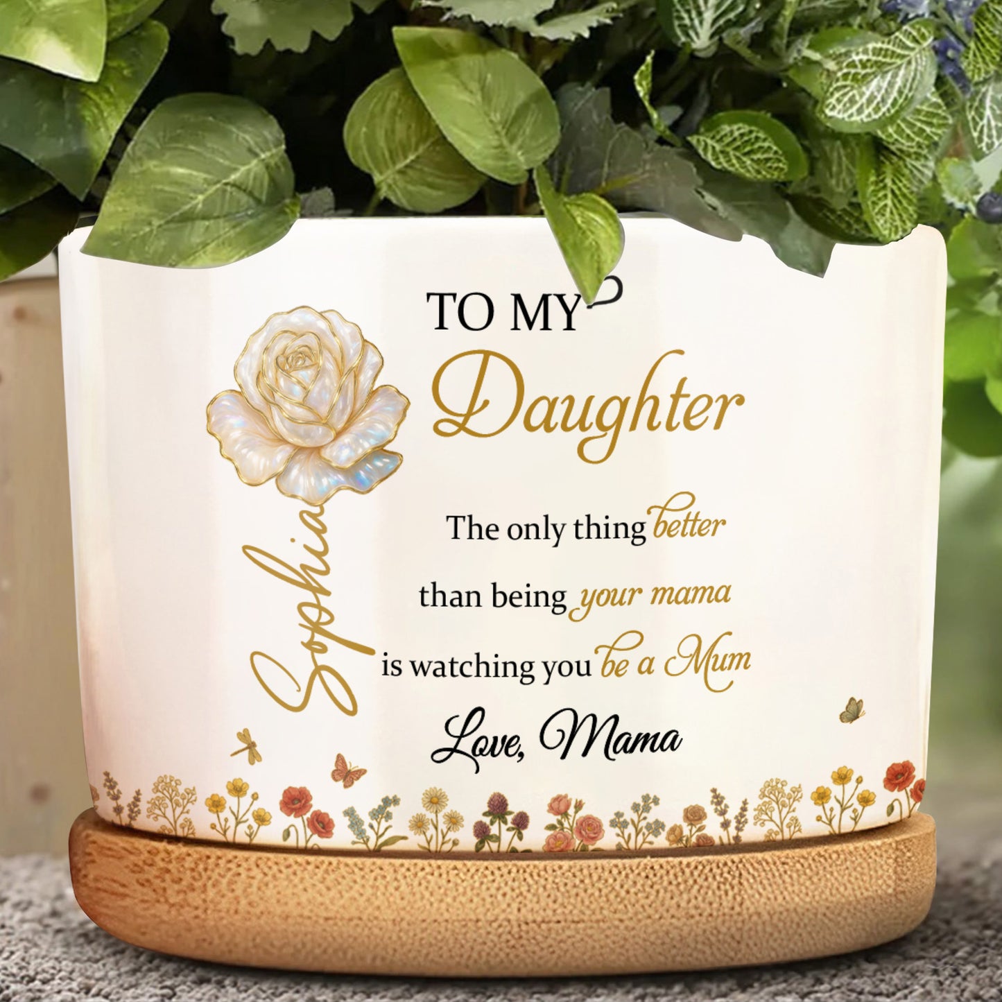 To My Daughter, Beautiful Flower Design