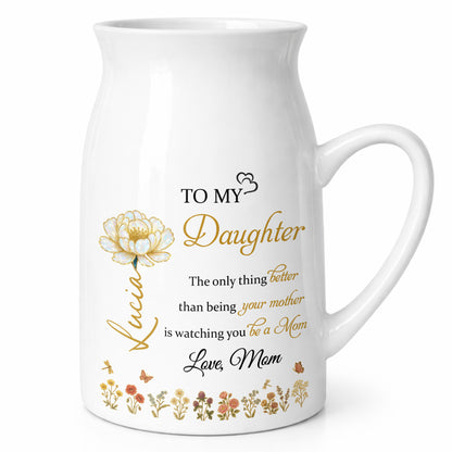 To My Daughter Love From Mom Beautiful Flower Design