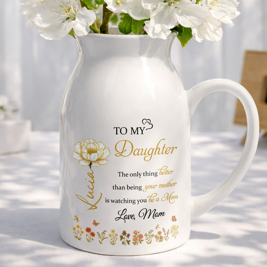 To My Daughter Love From Mom Beautiful Flower Design