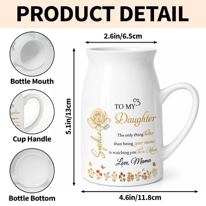 To My Daughter Love From Mom Beautiful Flower Design