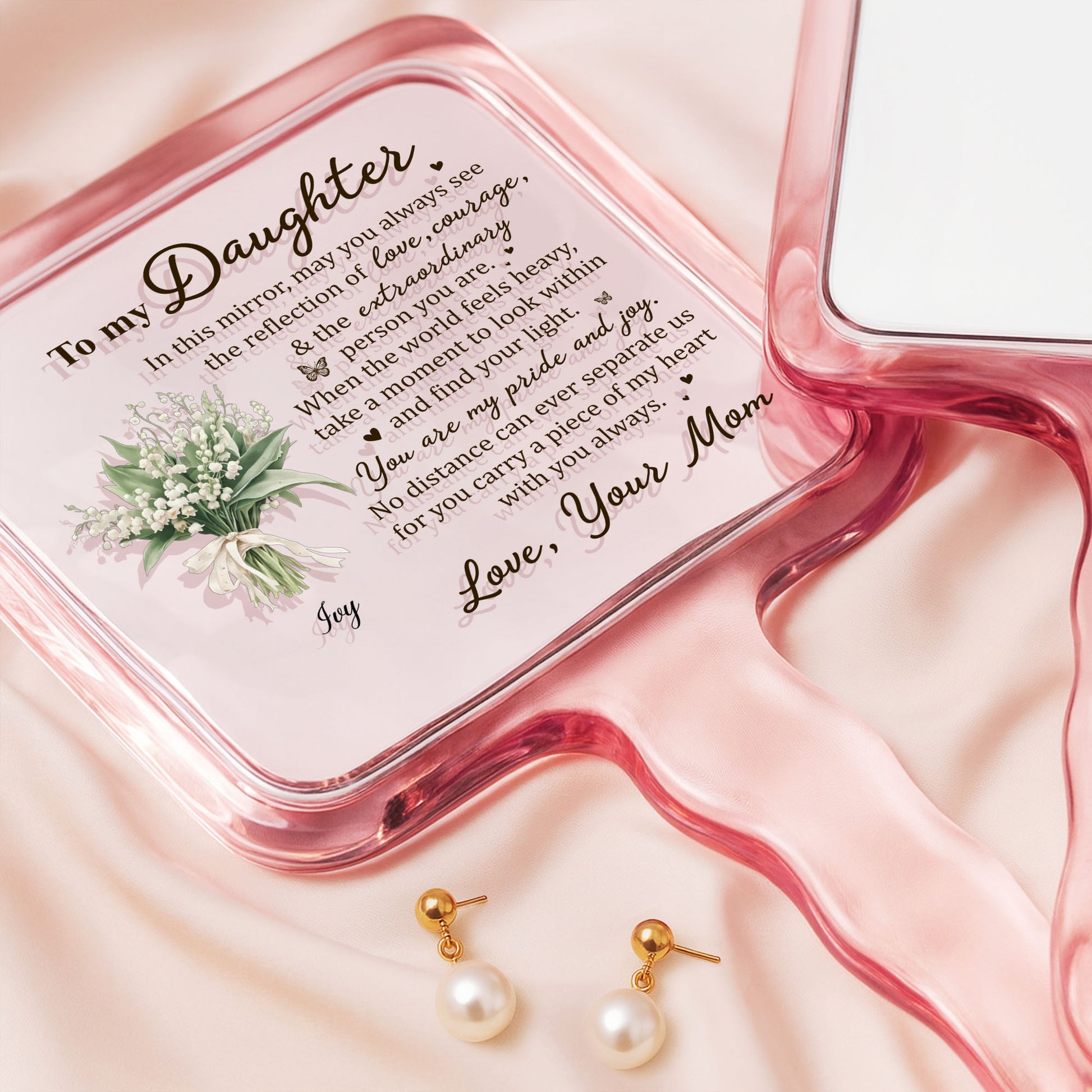 To My Daughter Reflection Of Love Courage And Flowers