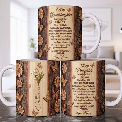 A Beautiful Rose In Full Bloom With Butterflies And Wood Texture