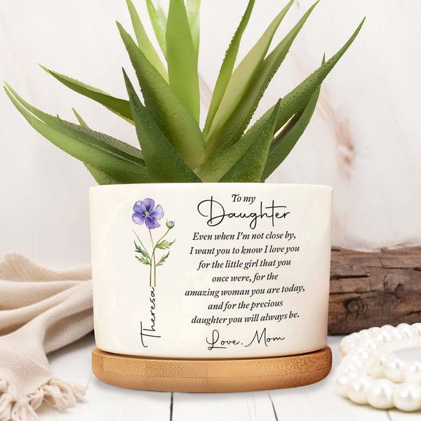 personalised succulent pots To My Daughter I Love You, Personalized Plant Pot, Gift For Daughter –  ALMAGEMS