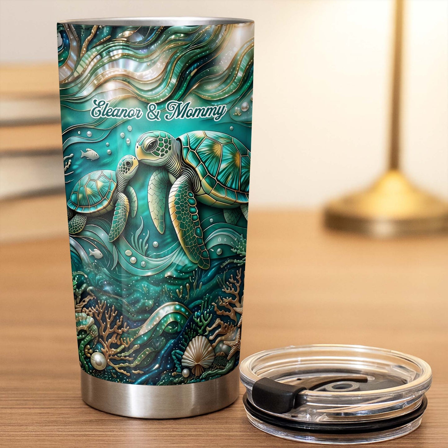 To My Daughter If I Could Give You Sea Turtle Pearls - Personalized Custom Stainless Steel Tumbler 20oz 30oz - DAU457_TB