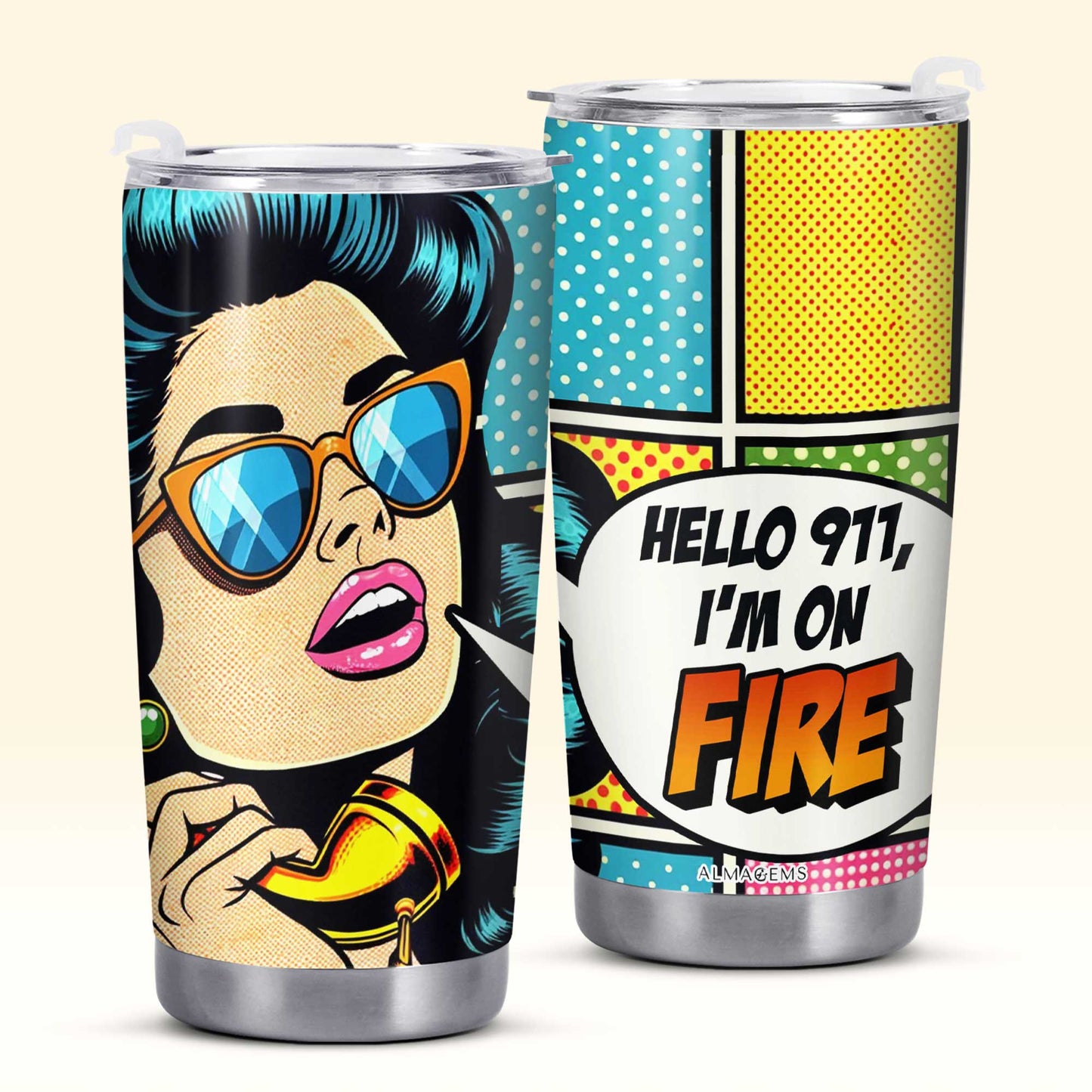 I'm On Fire - Personalized Stainless Steel Tumbler 20oz - DB05TB