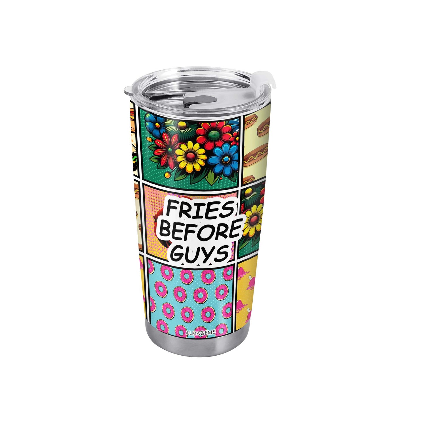 Fries Before Guys - Personalized Stainless Steel Tumbler 20oz - DB07TB