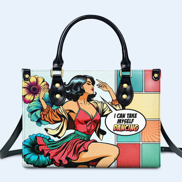 Puedo bailar conmigo mismo - Bolso de mano de cuero personalizado - DB23