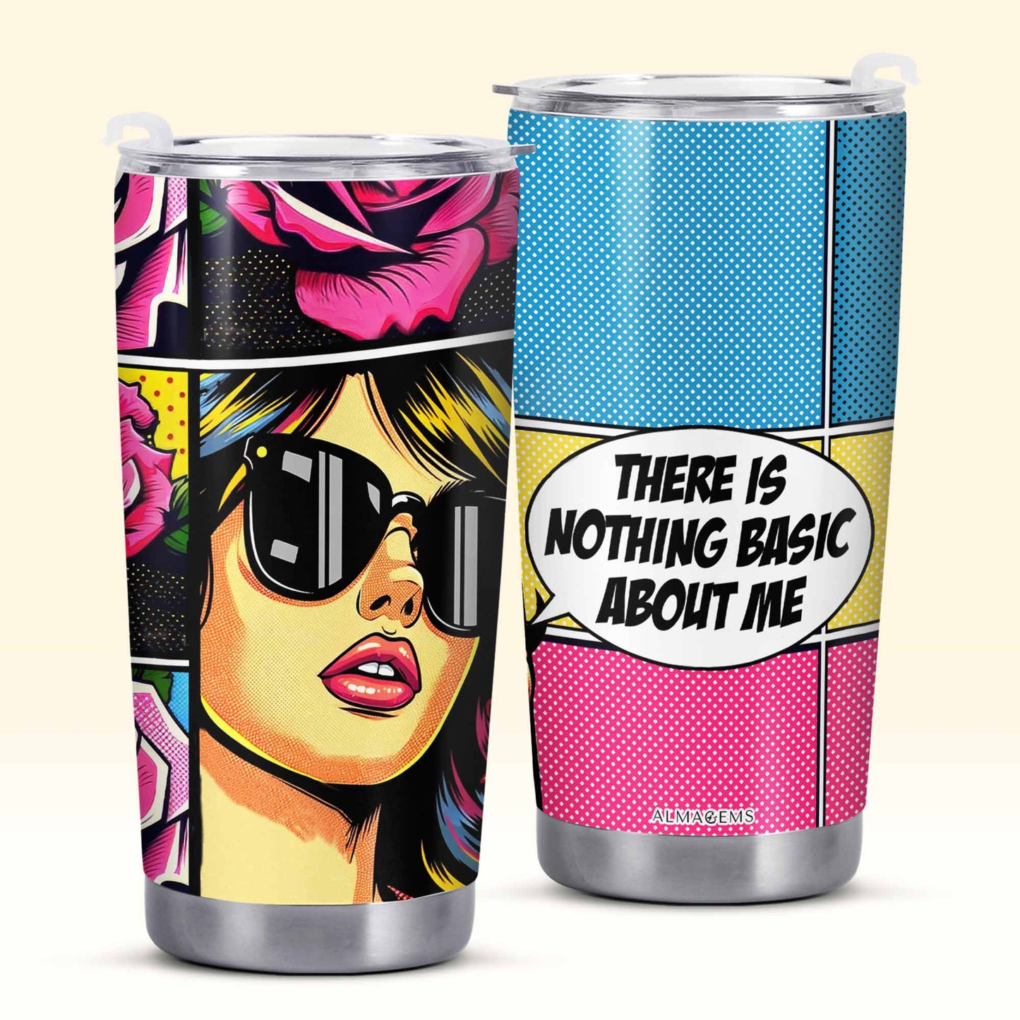 There Is Nothing Basic About Me - Personalized Stainless Steel Tumbler 20oz - DB35TB