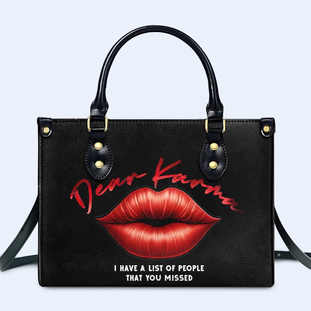 Dear Karma - Personalized Leather Handbag - DB77