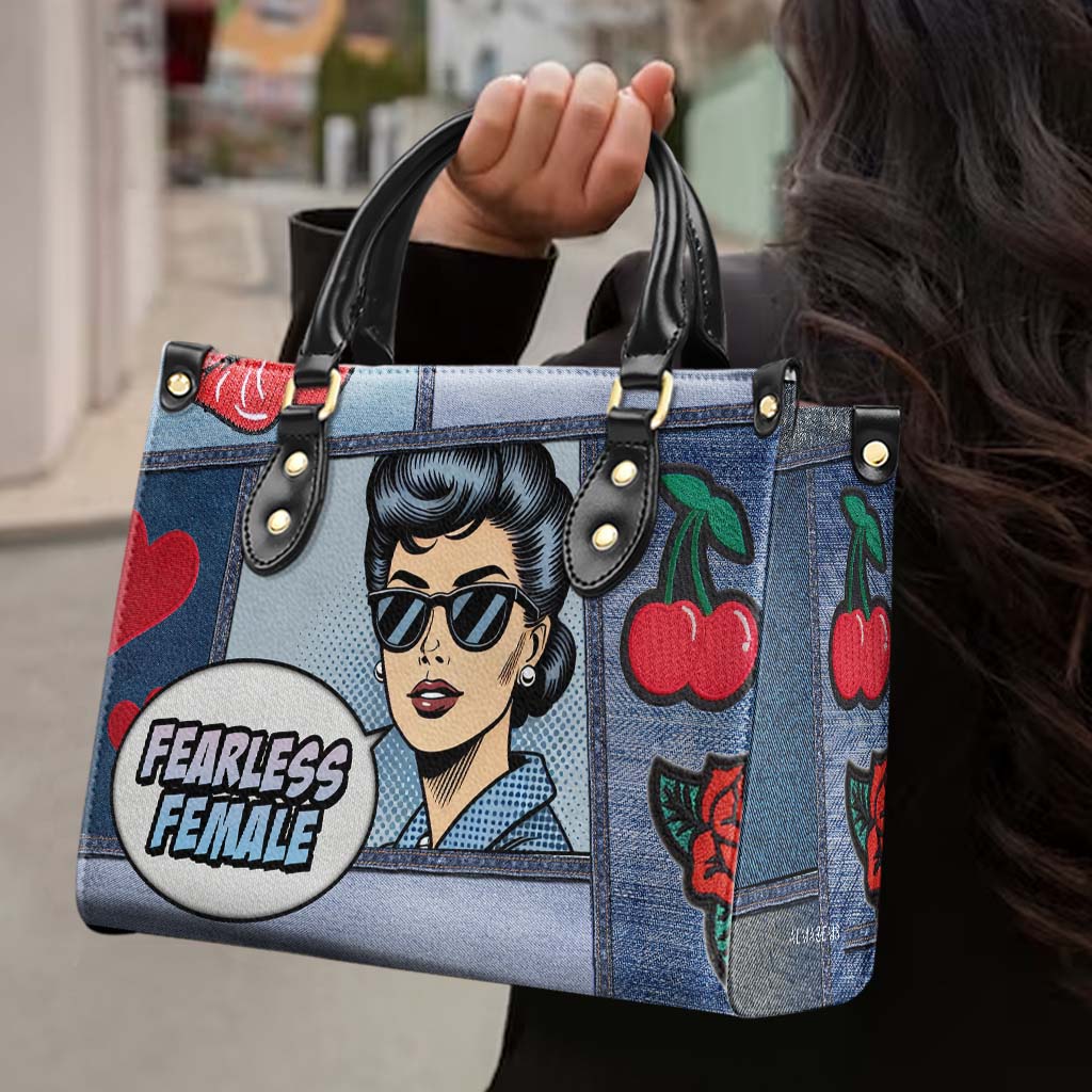 FEARLESS FEMALE - Personalized Custom Leather Handbag - DB84