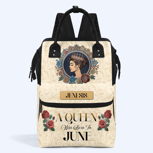 A QUEEN WAS BORN IN - Special Personalized Custom Duckbilled Travel Backpack - DG010_DKB