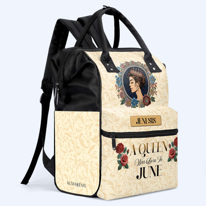 A QUEEN WAS BORN IN - Special Personalized Custom Duckbilled Travel Backpack - DG010_DKB