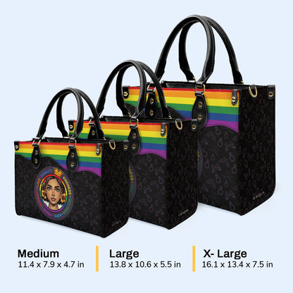 Reina del empoderamiento - Bolso de mano de cuero personalizado - DG021_HB