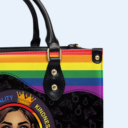 Reina del empoderamiento - Bolso de mano de cuero personalizado - DG021_HB