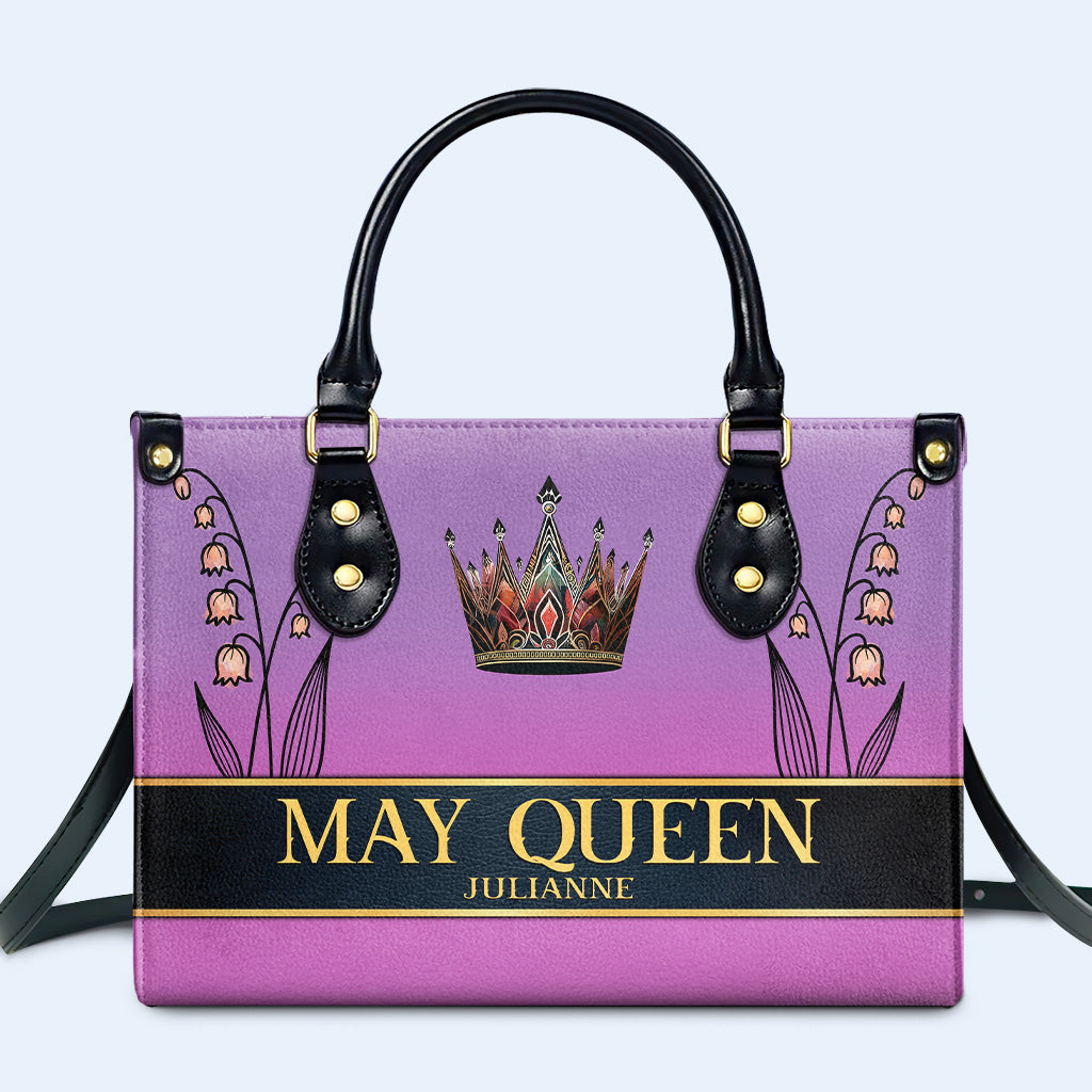 Flowers for Each Birth Month - Personalized Custom Leather Handbag - DG026_HB