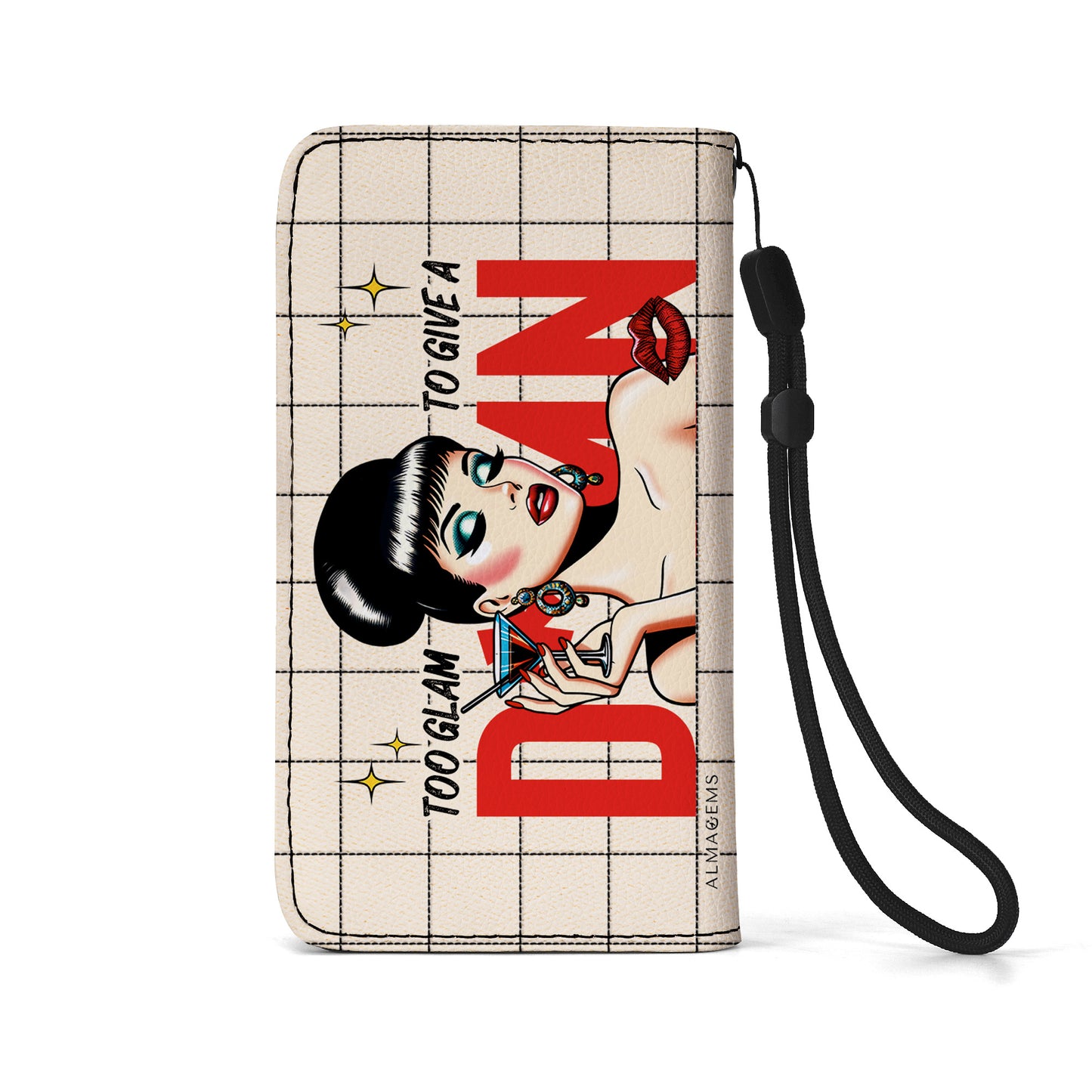 Too Glam - Personalized Custom Phone Leather Wallet - DG038_PW