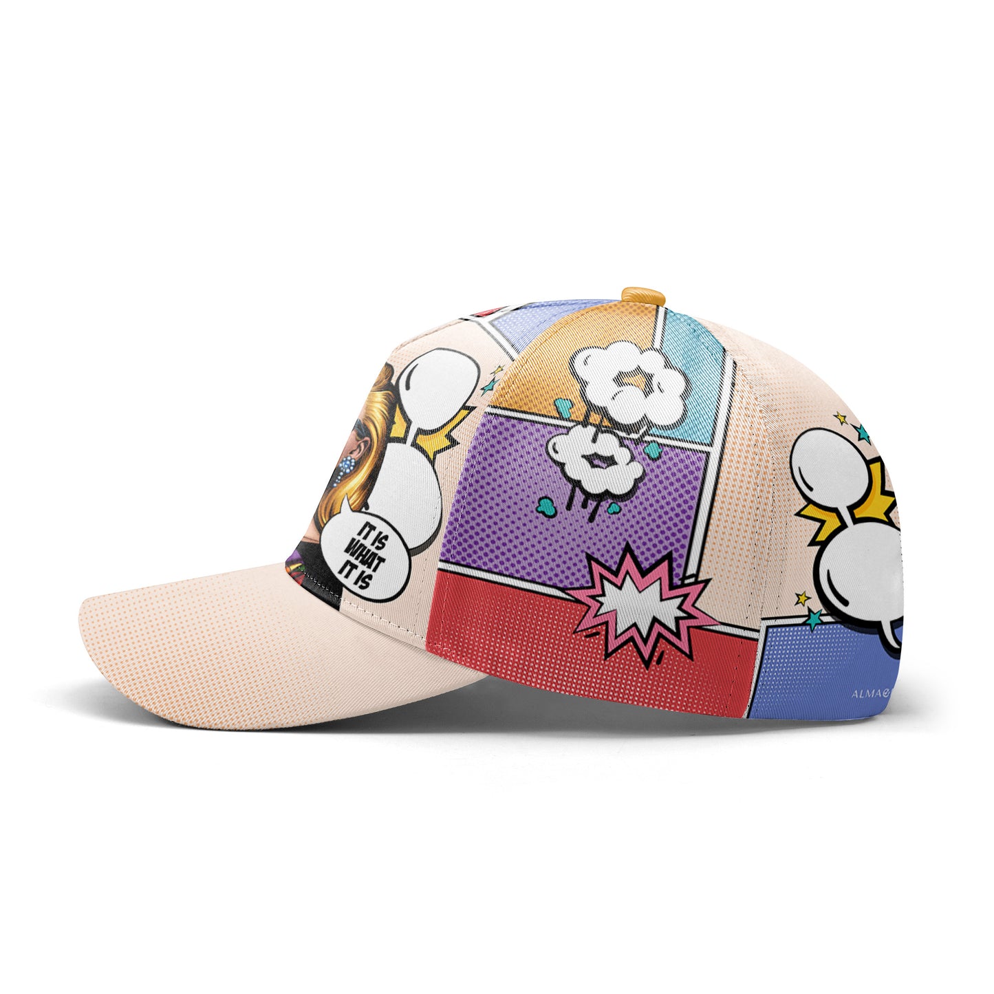 Es lo que es: gorra de béisbol personalizada con estampado integral - DG050_BAC