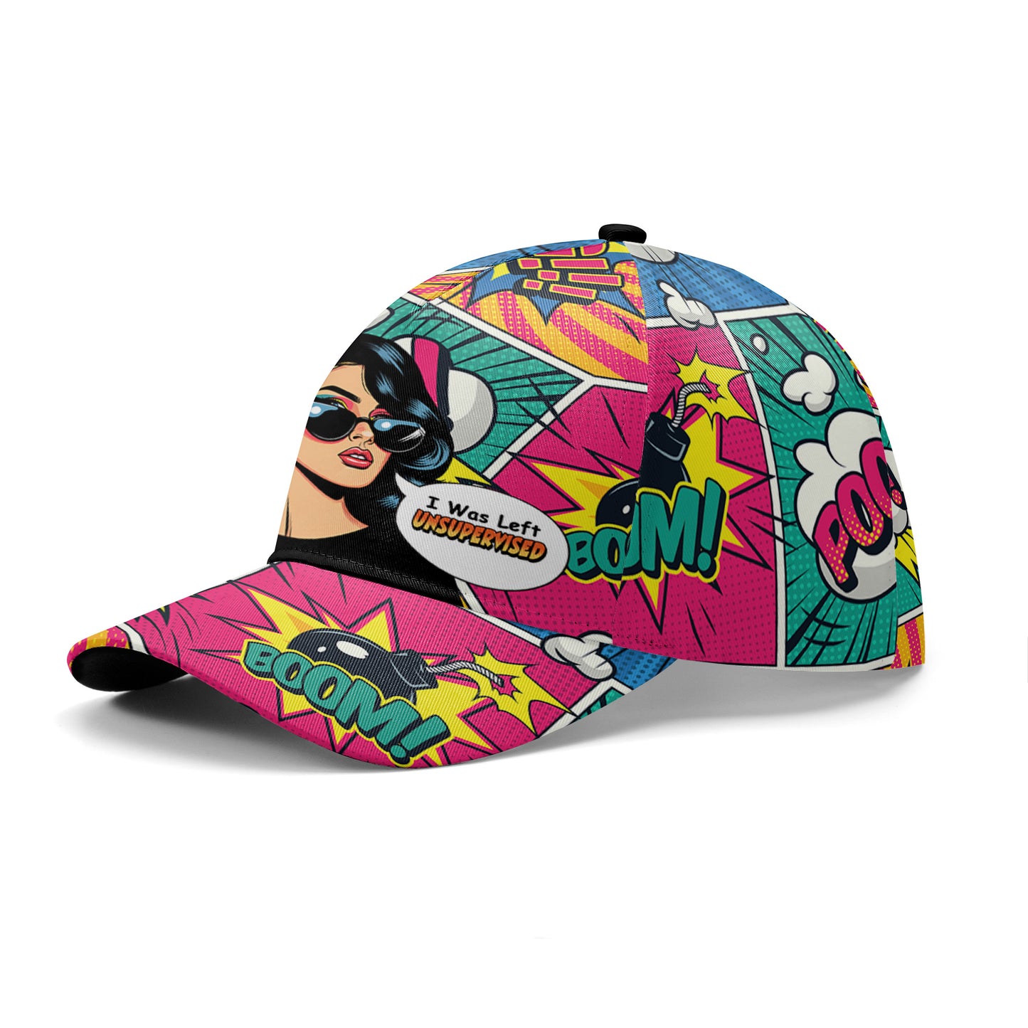 I Was Left Unsupervised - Personalized Custom Hat, All Over Print Baseball Cap - DG051_BAC