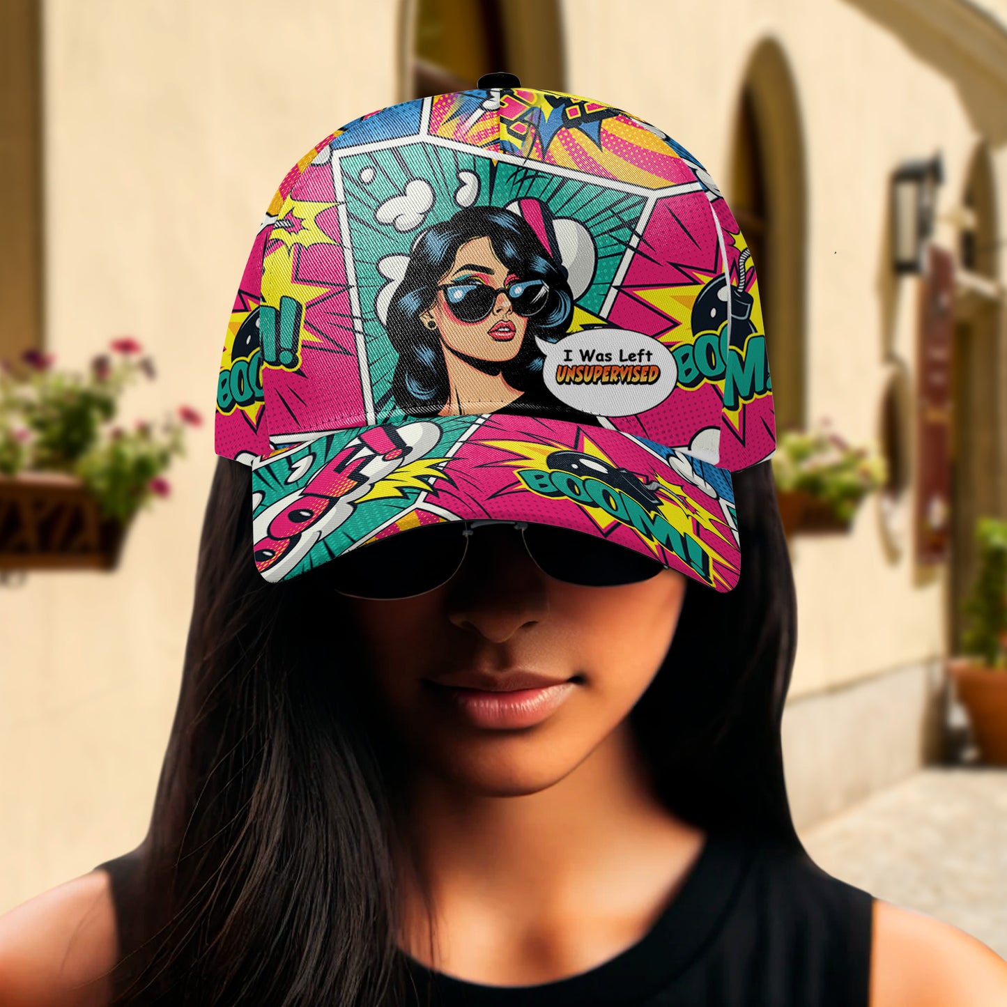 Me dejaron sin supervisión - Gorra personalizada personalizada, gorra de béisbol con estampado completo - DG051_BAC