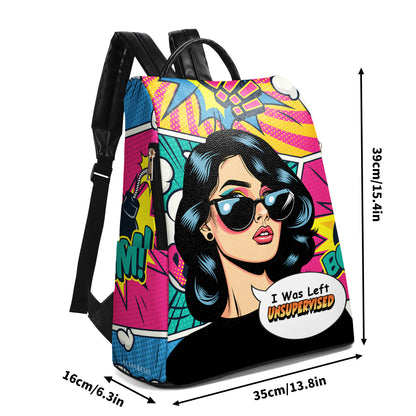 Me dejaron sin supervisión - Mochila de cuero personalizada - DG051_BP