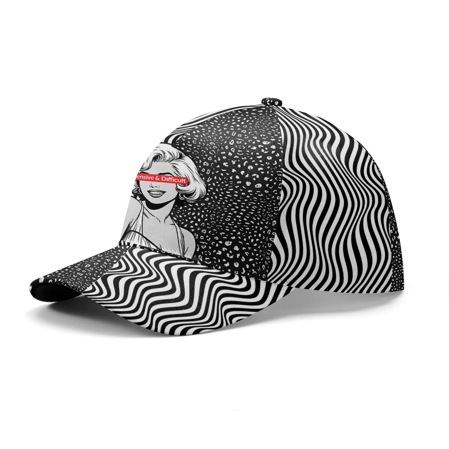 Caro y difícil: gorra de béisbol personalizada con estampado integral - DG052_BAC