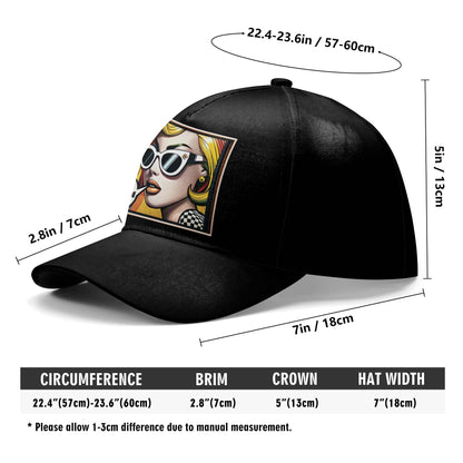 What Time - Gorra personalizada personalizada, gorra de béisbol con estampado integral - DG053_BAC