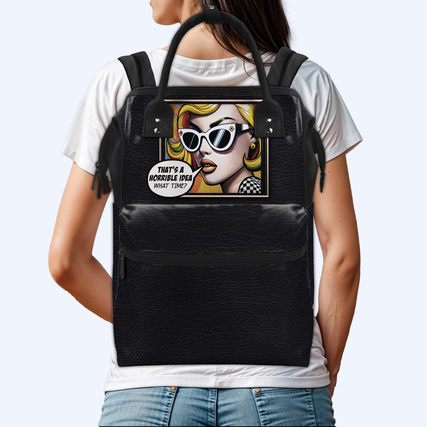 What Time? - Personalized Custom Duckbilled Travel Backpack - DG053_DKB