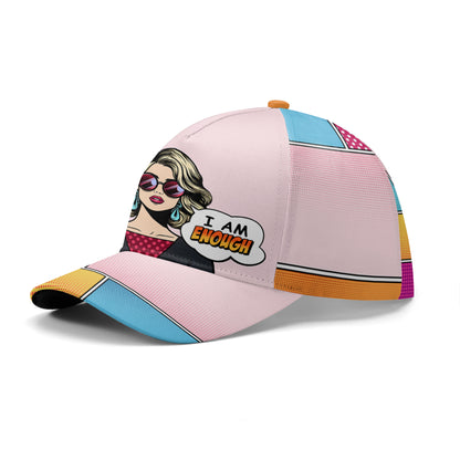 Soy suficiente - Gorra personalizada personalizada, gorra de béisbol con estampado integral - DG054_BAC