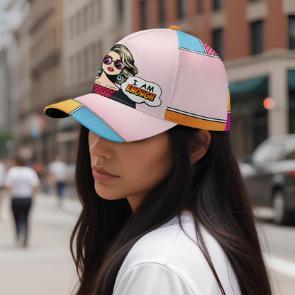 Soy suficiente - Gorra personalizada personalizada, gorra de béisbol con estampado integral - DG054_BAC