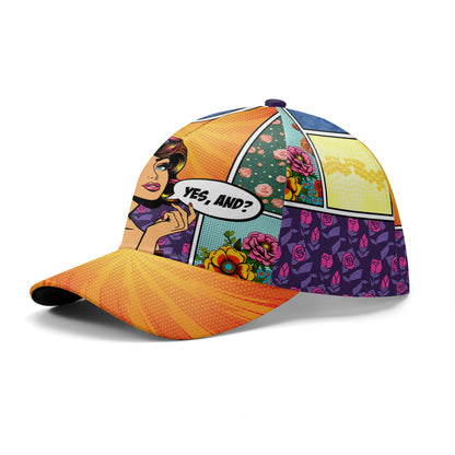 Yes And? - Personalized Custom Hat, All Over Print Baseball Cap - DG055_BAC