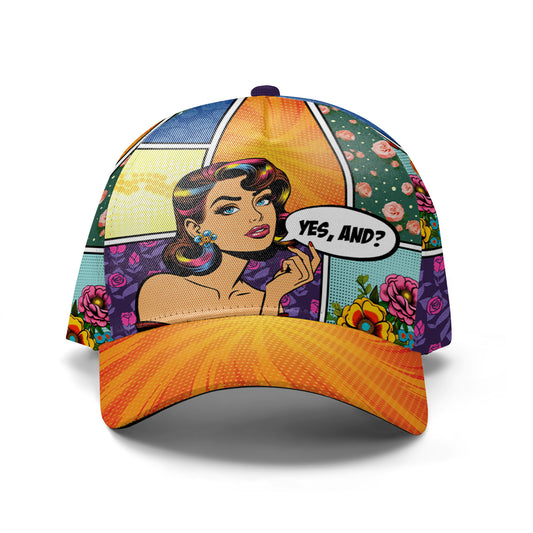 Yes And? - Personalized Custom Hat, All Over Print Baseball Cap - DG055_BAC