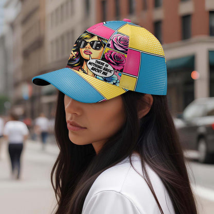 No hay nada básico en mí: gorra de béisbol personalizada con estampado integral - DG056_BAC