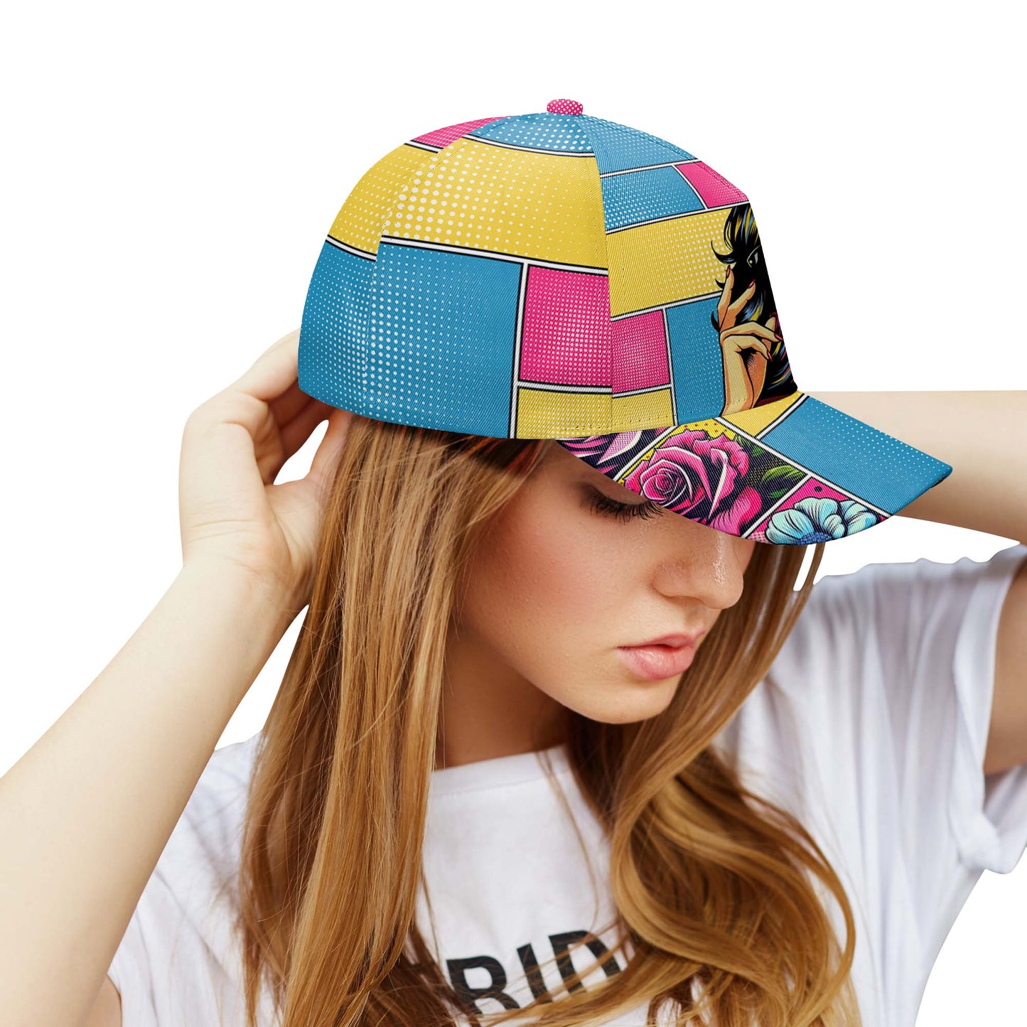 No hay nada básico en mí: gorra de béisbol personalizada con estampado integral - DG056_BAC