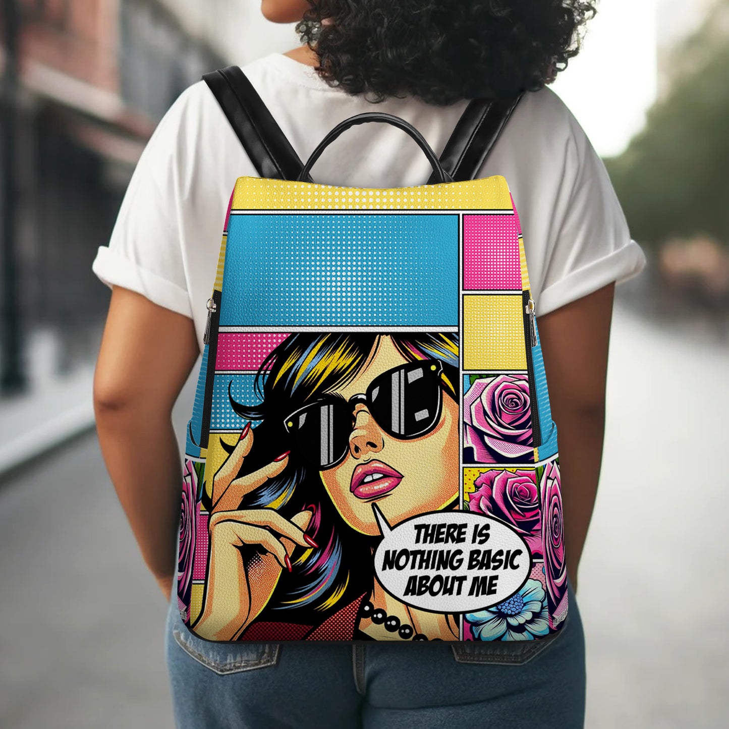 There Is Nothing Basic About Me - Personalized Custom Leather BackPack - DG056_BP