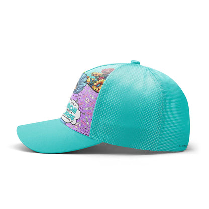 Soy mamá y enfermera: gorra de béisbol personalizada con estampado completo - DG058_BAC