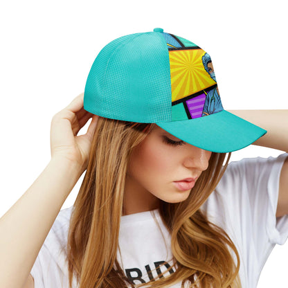 Soy mamá y enfermera: gorra de béisbol personalizada con estampado completo - DG058_BAC