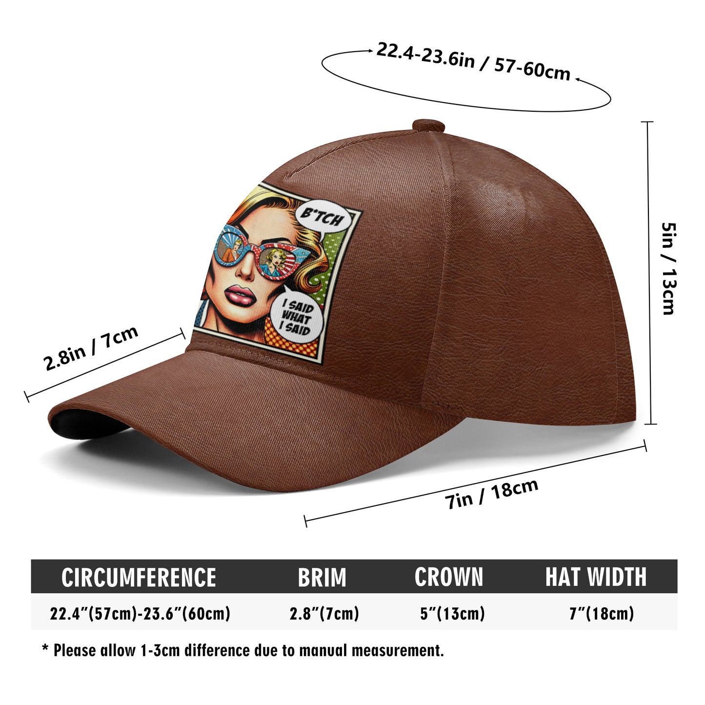 I SAID WHAT I SAID - Personalized Custom Hat, All Over Print Baseball Cap - DG059_BAC