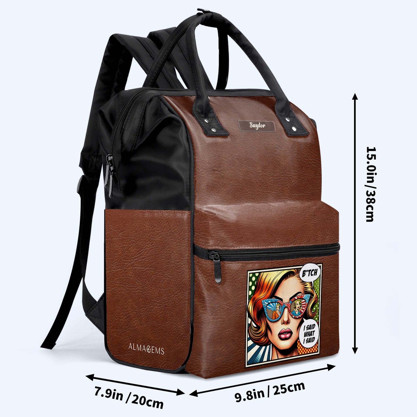 Dije lo que dije: mochila de viaje personalizada con pico de pato - DG059_DKB