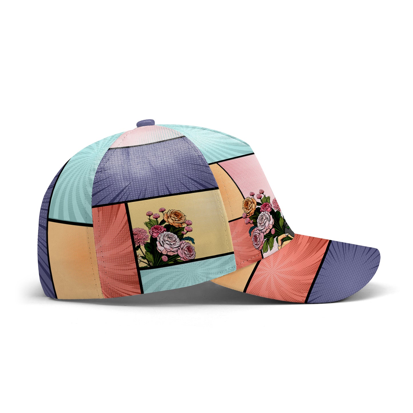 Creo que me gusta esta pequeña vida: gorra personalizada personalizada, gorra de béisbol con estampado completo - DG060_BAC