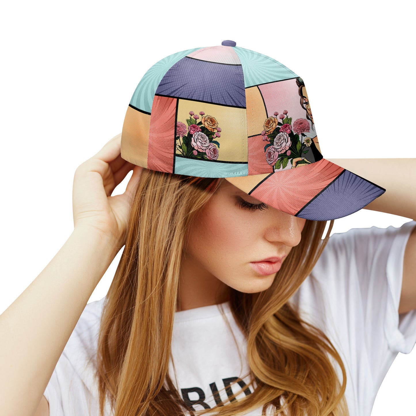 Creo que me gusta esta pequeña vida: gorra personalizada personalizada, gorra de béisbol con estampado completo - DG060_BAC