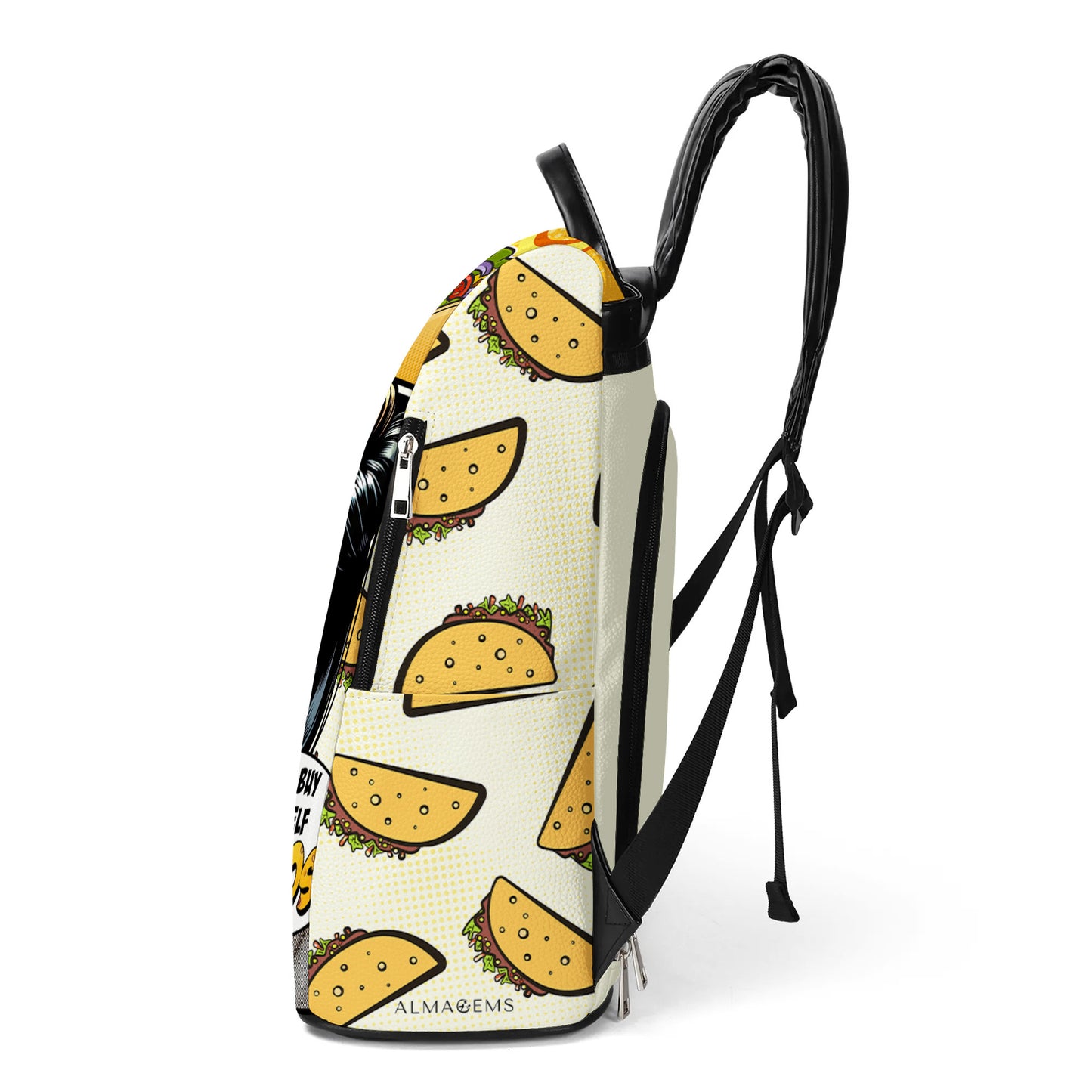 I Can Buy Myself Tacos - Personalized Custom Leather Backpack - DG061_BP