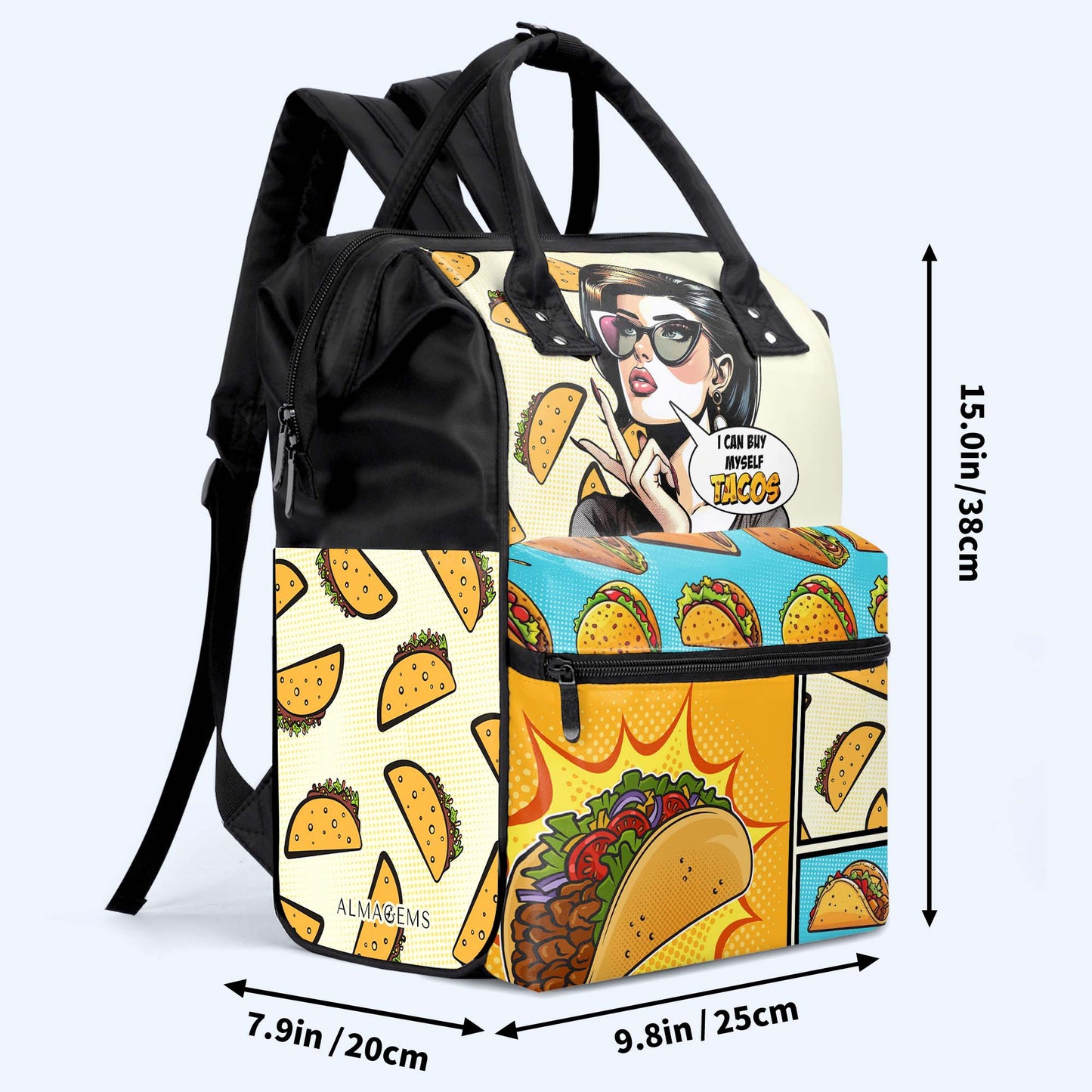 I Can Buy Myself Tacos - Personalized Custom Duckbilled Travel Backpack - DG061_DKB