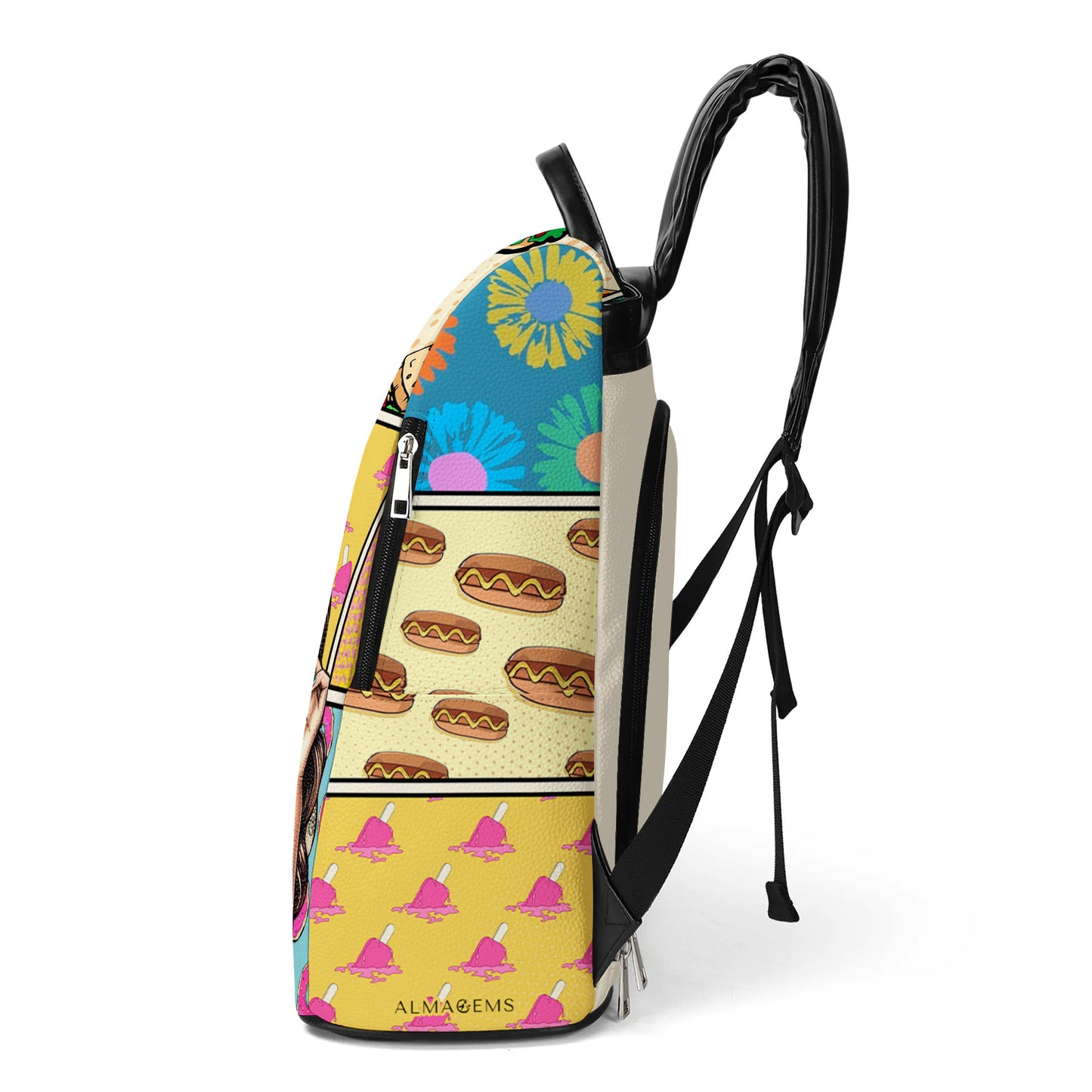 Fries Before Guys - Mochila de cuero personalizada - DG062_BP