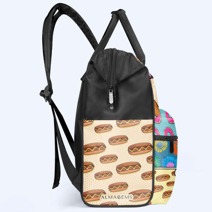 Fries Before Guys - Mochila de viaje personalizada con diseño de pico de pato - DG062_DKB